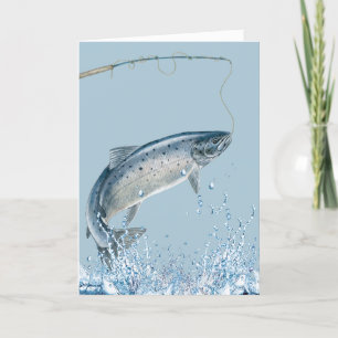 Angeln in Rente Angelrute und Fisch Karte
