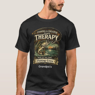 Angeln ist billiger als Therapie Angeln T-Shirt