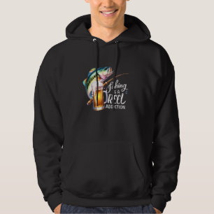 Angeln ist ein Reel Addicction x Beer x Bass Fish Hoodie