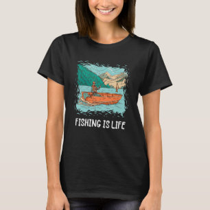 Angeln ist Lebensfisherman See Angeln Angelfisch F T-Shirt
