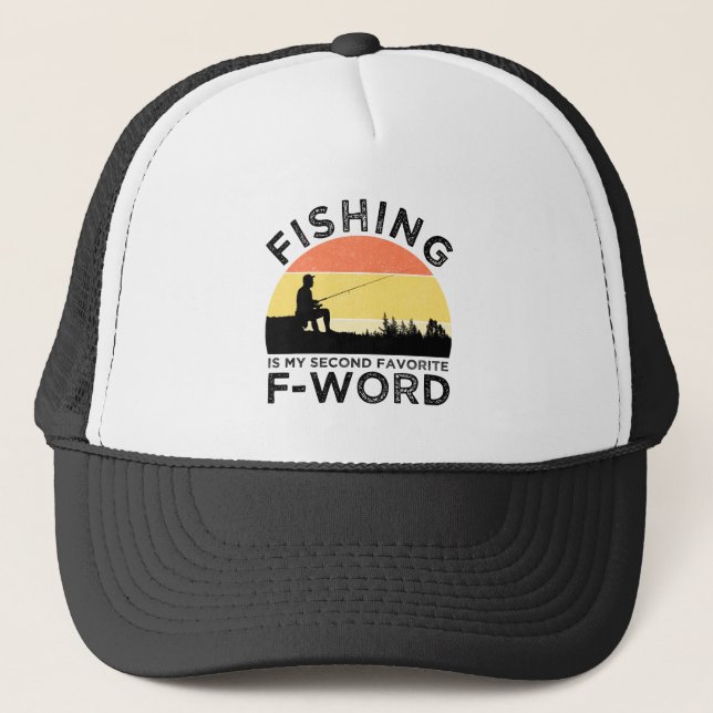 Angeln ist mein zweiter Favorit für F-Word Truckerkappe (Vorderseite)