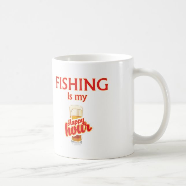 Angeln ist meine glückliche Stunde Kaffeetasse (Rechts)