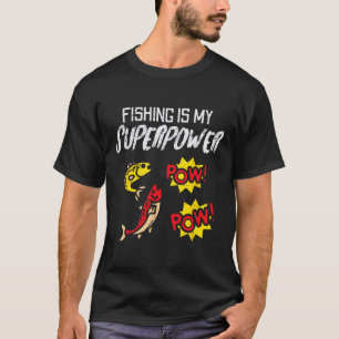 Angeln ist meine Superkraft Lustiger Fischer Junge T-Shirt