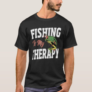 Angeln ist meine Therapie Angler Fischer T-Shirt