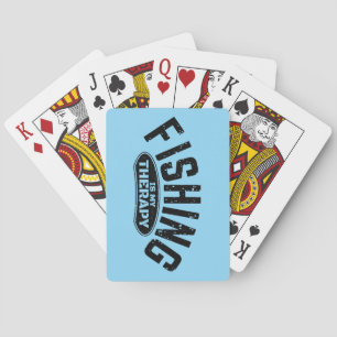 Angeln ist meine Therapie Angler lustige Geschenki Spielkarten