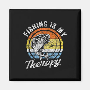 Angeln ist meine Therapie Lustiges Männer B Angeln Magnet