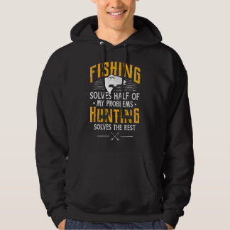 Angeln & Jagen lösen meine Probleme - Lustiges Ges Hoodie