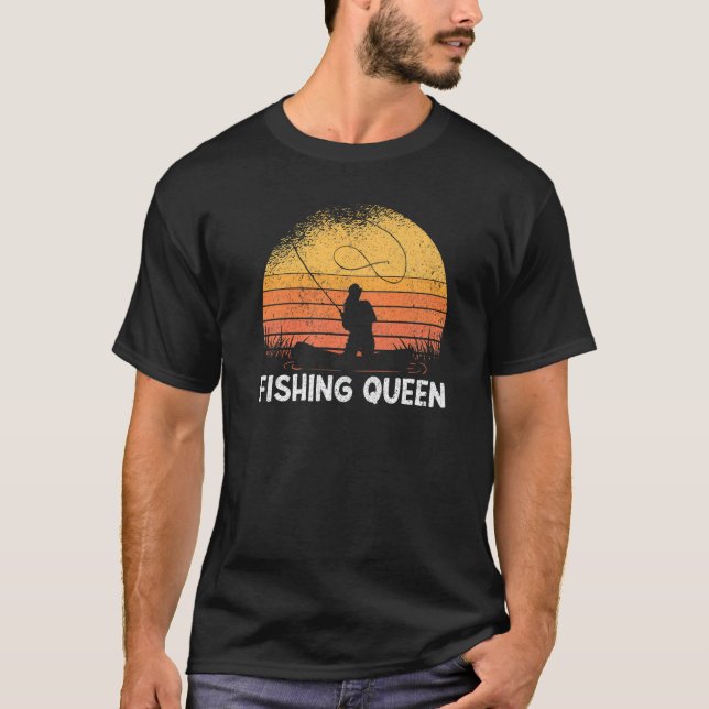 Angeln Königin Muttertag Angeln Königin T-Shirt (Vorderseite)