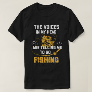 Angeln Lustiger Fischer Die Stimmen in meinem Kopf T-Shirt