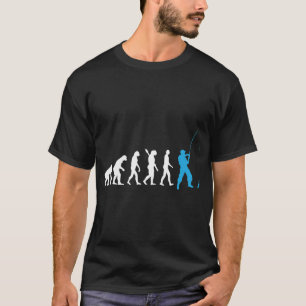 Angeln - menschliche Evolution / Darwin / Blau T-Shirt