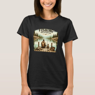 Angeln mit dem besten Vater Angler Fischliebhaber  T-Shirt