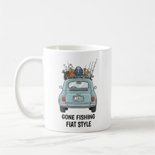 Angeln mit Fiat-Auto  Kaffeetasse
