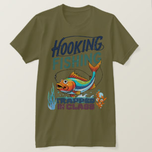 Angeln mit Haken, Gefangen im Unterricht T-Shirt