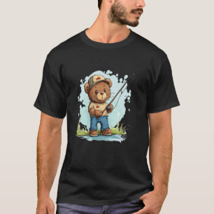 Angeln mit Teddybär-Grafik für Spaßsuchende T-Shirt