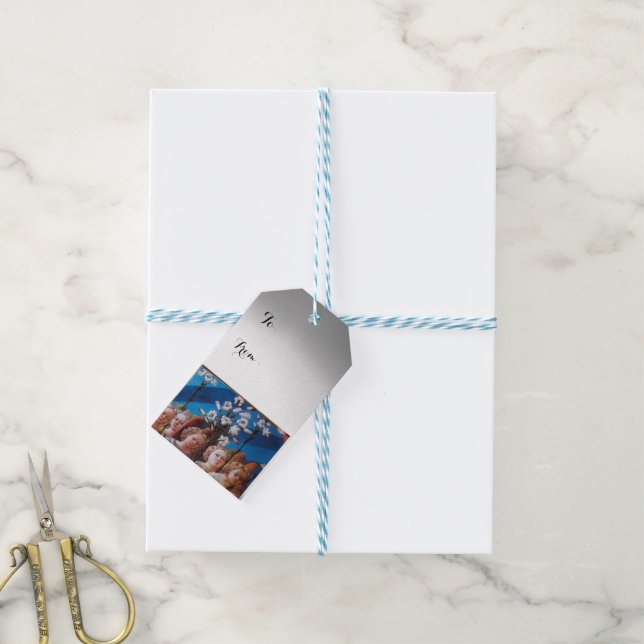 ANGELN MIT WEISSEN LILIEN GESCHENKANHÄNGER (Mit Garn)
