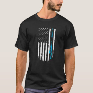 Angeln Retro-Fischerei-T-Shirt Patriotisches Angel T-Shirt