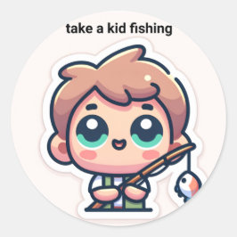Angeln Runder Aufkleber