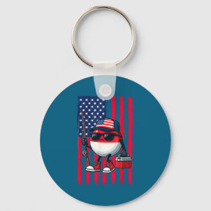 Angeln Rute Jungen Amerikanische Flagge Patriotisc Schlüsselanhänger