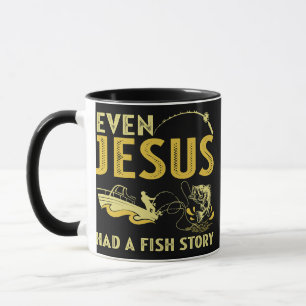 Angeln Selbst Jesus Hatte Eine Fischgeschichte Lus Tasse