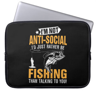 Angeln Thema Laptopschutzhülle