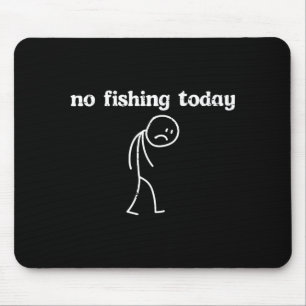 Angeln trauriger Stickman lustiger Angler Männer F Mousepad