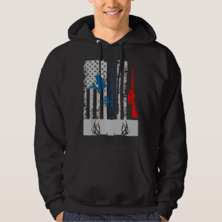 Angeln und Hirschjagd Amerikanische Flagge für Jäg Hoodie