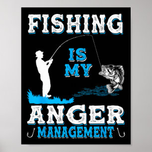 Angeln und Jagen ist mein Ärger-Management Lustig  Poster