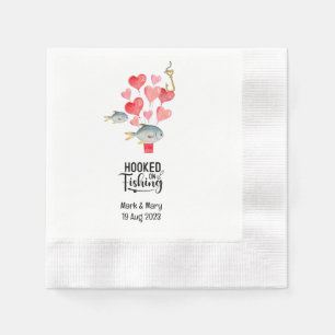 Angeln Verliebte Hochzeit Thema Aquarell Serviette
