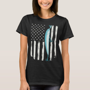 Angeln Vintage American Flag Angeln T-Shirt