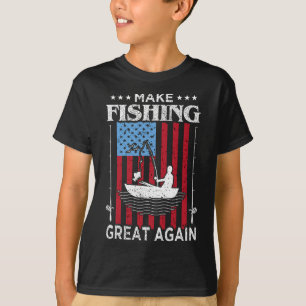 Angeln wieder groß machen Trump Lustiger Angler T-Shirt