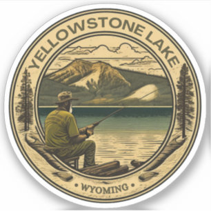 Angeln Yellowstone Lake Wisconsin Aufkleber