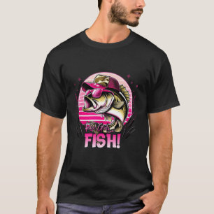 Angelnden Frauen Reel Mädchen Fisch Angel Mädchen T-Shirt