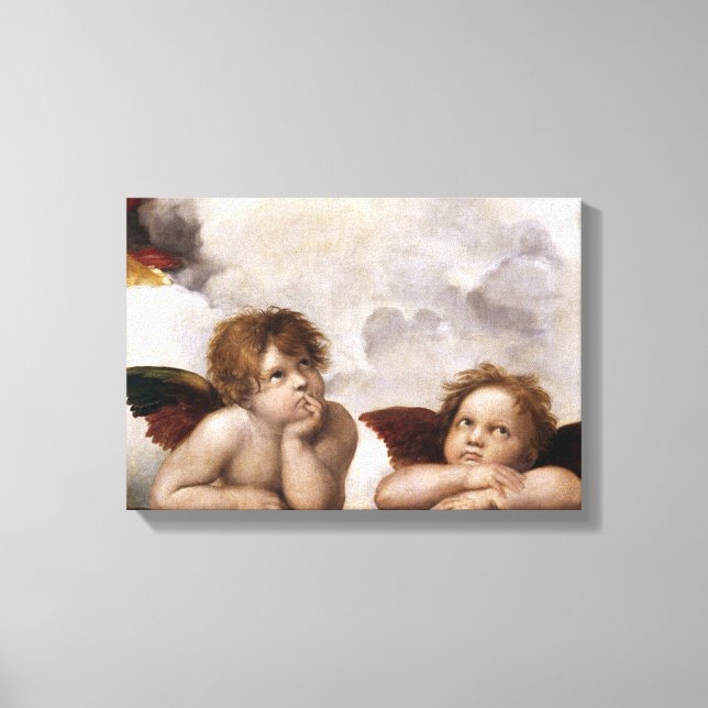 Angelo by Raphael from Sistine Madonna Leinwanddruck (Vorderseite)