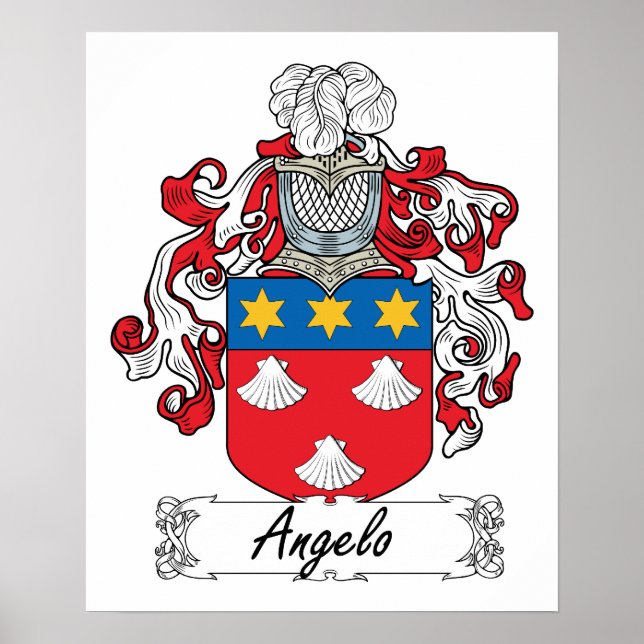 Angelo Familienwappen Poster (Vorne)