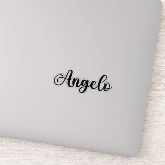 Angelo Name - Handgeschriebene Kalligrafie Aufkleber (Detail)