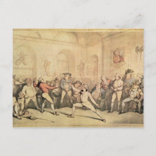Angelo's Fencing Room, Pub. 1787 Postkarte