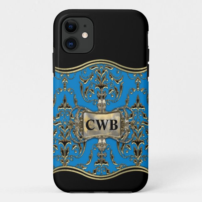 AngelRhyse Rue Monogram Elegance Case-Mate iPhone Hülle (Rückseite)