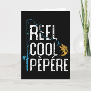 Angelrolle Cool Pepere Vatertag Geschenk Fischer Karte