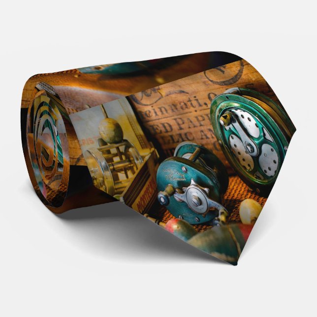 Angelrollen Lures Scene Necktie für Vater Krawatte (Gerollt)