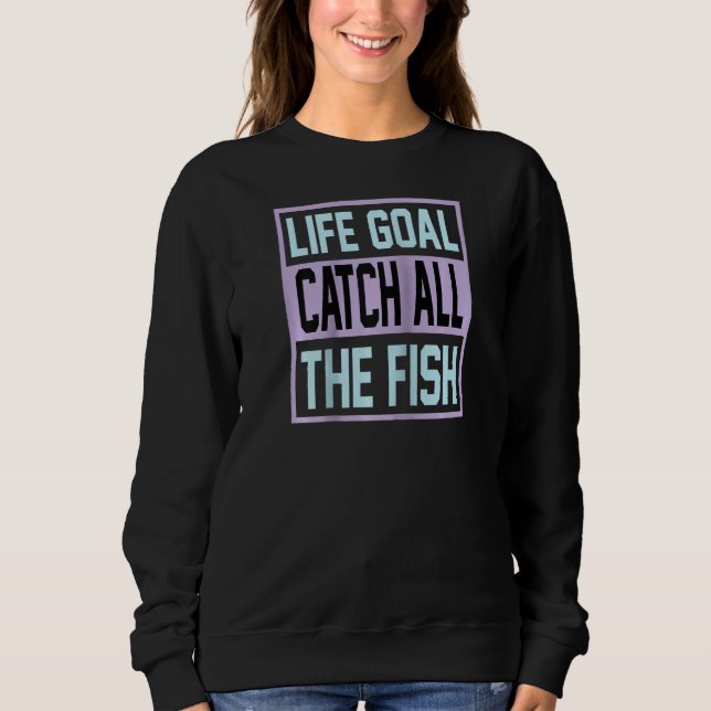 Angelroten Funny Fishing Redewendungen Funny Fishi Sweatshirt (Vorderseite)