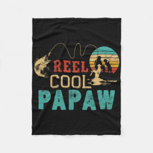 Angelrute Cool Papaw Vatertagsgeschenk Fischermann Fleecedecke
