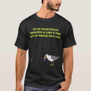 ANGELRUTE FISCH ENTE GRAPHISCHES DESIGN MIT ZITAT T-Shirt