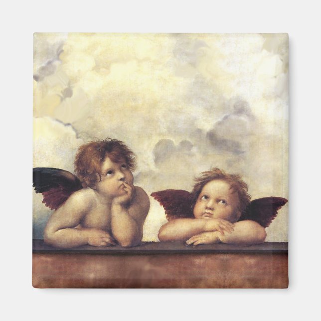 ANGELS / Ailes Cherub Raffaello Sanzio Magnet (Devant)