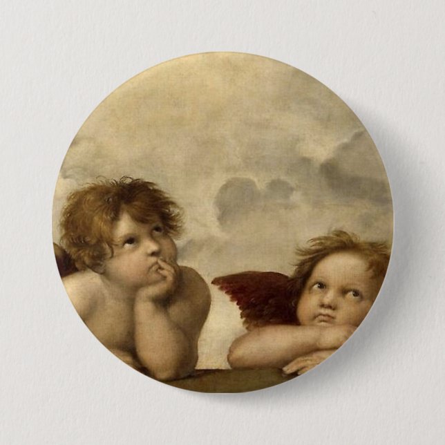 Angels Cherubs Raphael Santi Siena Button (Vorderseite)