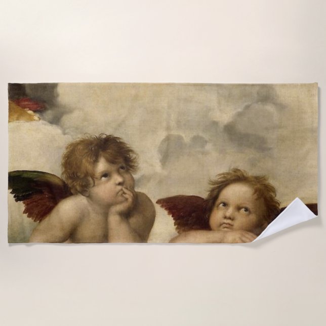 Angels Cherubs Raphael Santi Siena Strandtuch (Vorderseite)