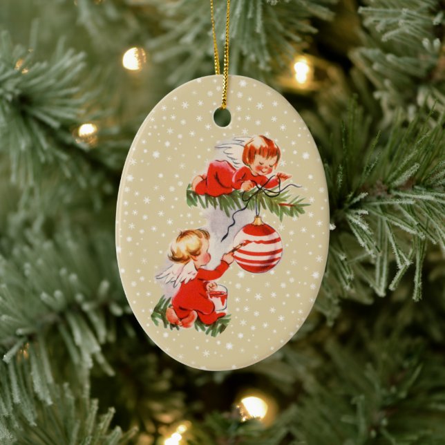 Angels Dekorieren der Weihnachtsbaum-Keramik Ornam Keramik Ornament (Baum)