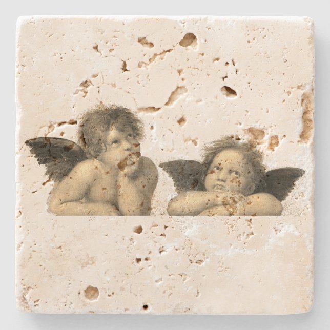 Angels Engel – Madonna Sixtina – Raphael – Raffael Steinuntersetzer (Vorderseite)