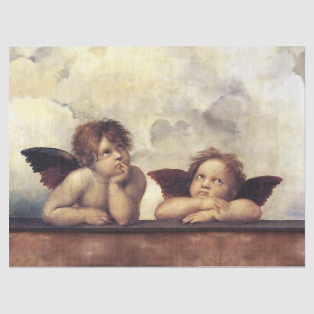 ANGELS / Flügeldrachen ,Wolken Raffaello Sanzio Seidenpapier (Vorderseite)