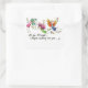 Angels Flying Happiy "All Day" Wasserfarben-Sketch Quadratischer Aufkleber (Tasche)