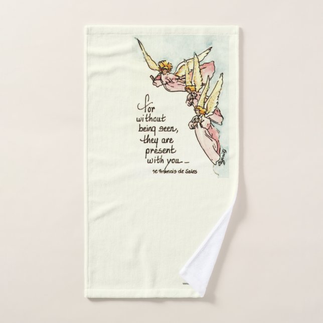 Angels From Clouds with Sprichwort of Comfort for  Handtuch (Handtuch)